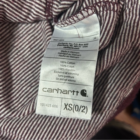 Carhartt Women’s Jersey Knit Hoodie Pullover Maroon L/S XS (0-2) - Picture 3 of 5